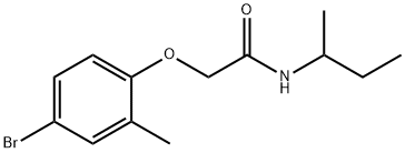 2-(4-bromo-2-methylphenoxy)-N-(sec-butyl)acetamide 结构式