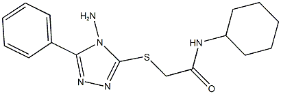 2-[(4-amino-5-phenyl-4H-1,2,4-triazol-3-yl)sulfanyl]-N-cyclohexylacetamide 结构式