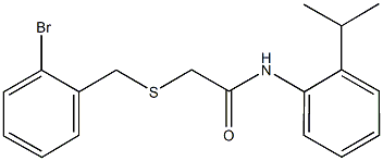 2-[(2-bromobenzyl)sulfanyl]-N-(2-isopropylphenyl)acetamide 结构式