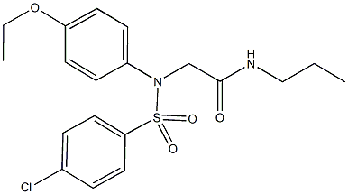 2-{[(4-chlorophenyl)sulfonyl]-4-ethoxyanilino}-N-propylacetamide 结构式