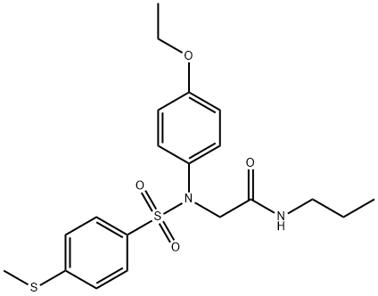 2-(4-ethoxy{[4-(methylsulfanyl)phenyl]sulfonyl}anilino)-N-propylacetamide 结构式