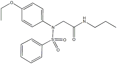 2-[4-ethoxy(phenylsulfonyl)anilino]-N-propylacetamide 结构式