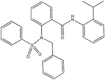 2-[benzyl(phenylsulfonyl)amino]-N-(2-isopropylphenyl)benzamide 结构式