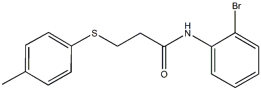 N-(2-bromophenyl)-3-[(4-methylphenyl)sulfanyl]propanamide 结构式