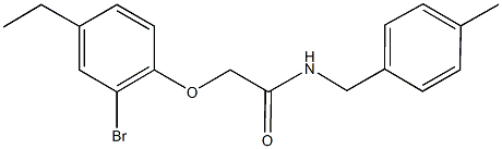 2-(2-bromo-4-ethylphenoxy)-N-(4-methylbenzyl)acetamide 结构式
