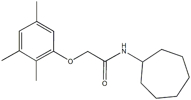 N-cycloheptyl-2-(2,3,5-trimethylphenoxy)acetamide 结构式