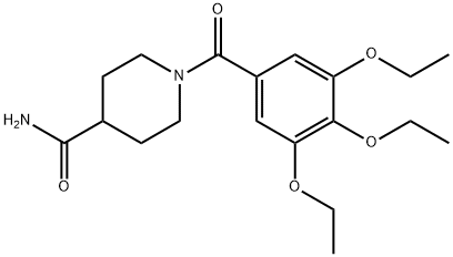 1-(3,4,5-triethoxybenzoyl)-4-piperidinecarboxamide 结构式