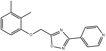 4-{5-[(2,3-dimethylphenoxy)methyl]-1,2,4-oxadiazol-3-yl}pyridine 结构式