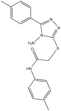 2-{[4-amino-5-(4-methylphenyl)-4H-1,2,4-triazol-3-yl]sulfanyl}-N-(4-methylphenyl)acetamide 结构式