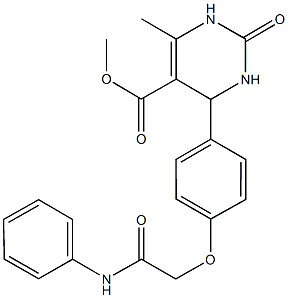 methyl 4-[4-(2-anilino-2-oxoethoxy)phenyl]-6-methyl-2-oxo-1,2,3,4-tetrahydro-5-pyrimidinecarboxylate 结构式