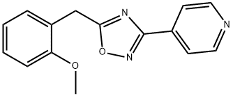4-[5-(2-methoxybenzyl)-1,2,4-oxadiazol-3-yl]pyridine 结构式