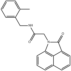 N-(2-methylbenzyl)-2-(2-oxobenzo[cd]indol-1(2H)-yl)acetamide 结构式