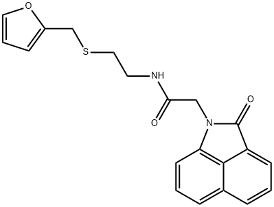 N-{2-[(2-furylmethyl)sulfanyl]ethyl}-2-(2-oxobenzo[cd]indol-1(2H)-yl)acetamide 结构式