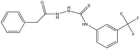 2-(phenylacetyl)-N-[3-(trifluoromethyl)phenyl]hydrazinecarbothioamide 结构式