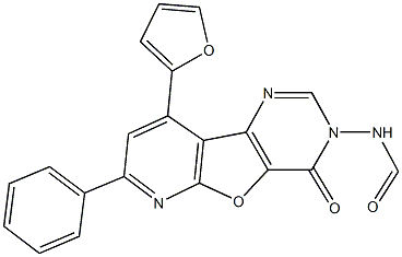 9-(2-furyl)-4-oxo-7-phenylpyrido[3',2':4,5]furo[3,2-d]pyrimidin-3(4H)-ylformamide 结构式