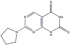 7-(1-pyrrolidinyl)pyrimido[4,5-d]pyrimidine-2,4(1H,3H)-dithione 结构式