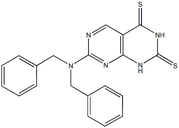 7-(dibenzylamino)pyrimido[4,5-d]pyrimidine-2,4(1H,3H)-dithione 结构式