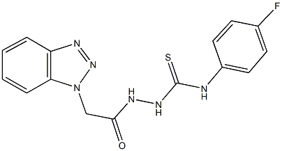 2-(1H-1,2,3-benzotriazol-1-ylacetyl)-N-(4-fluorophenyl)hydrazinecarbothioamide 结构式