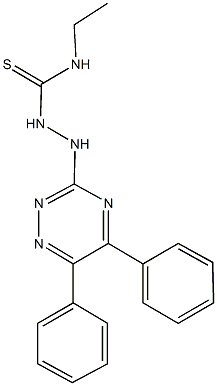 2-(5,6-diphenyl-1,2,4-triazin-3-yl)-N-ethylhydrazinecarbothioamide 结构式