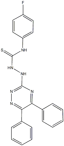 2-(5,6-diphenyl-1,2,4-triazin-3-yl)-N-(4-fluorophenyl)hydrazinecarbothioamide 结构式