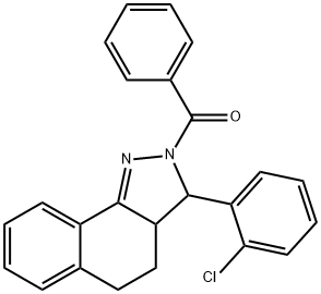 2-benzoyl-3-(2-chlorophenyl)-3,3a,4,5-tetrahydro-2H-benzo[g]indazole 结构式