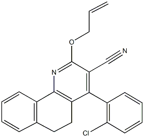 2-(allyloxy)-4-(2-chlorophenyl)-5,6-dihydrobenzo[h]quinoline-3-carbonitrile 结构式