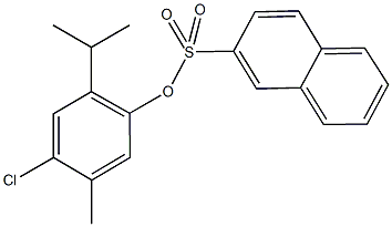 4-chloro-2-isopropyl-5-methylphenyl 2-naphthalenesulfonate 结构式
