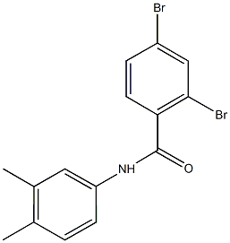 2,4-dibromo-N-(3,4-dimethylphenyl)benzamide 结构式