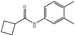 N-(3,4-dimethylphenyl)cyclobutanecarboxamide 结构式