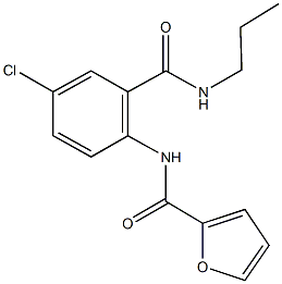 N-{4-chloro-2-[(propylamino)carbonyl]phenyl}-2-furamide 结构式