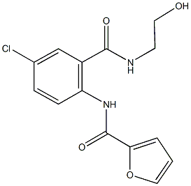 N-(4-chloro-2-{[(2-hydroxyethyl)amino]carbonyl}phenyl)-2-furamide 结构式