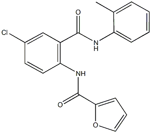 N-[4-chloro-2-(2-toluidinocarbonyl)phenyl]-2-furamide 结构式