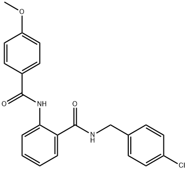 N-(4-chlorobenzyl)-2-[(4-methoxybenzoyl)amino]benzamide 结构式