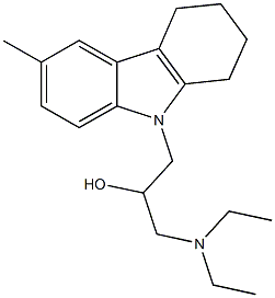 1-(diethylamino)-3-(6-methyl-1,2,3,4-tetrahydro-9H-carbazol-9-yl)-2-propanol 结构式