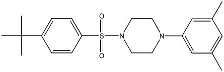1-[(4-tert-butylphenyl)sulfonyl]-4-(3,5-dimethylphenyl)piperazine 结构式