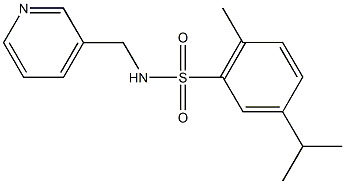 5-isopropyl-2-methyl-N-(3-pyridinylmethyl)benzenesulfonamide 结构式