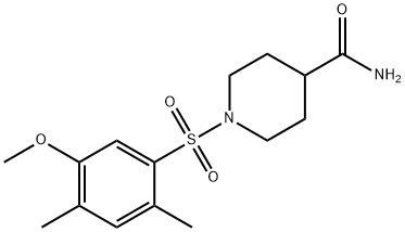 1-[(5-methoxy-2,4-dimethylphenyl)sulfonyl]-4-piperidinecarboxamide 结构式