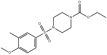 ethyl 4-[(4-methoxy-3-methylphenyl)sulfonyl]-1-piperazinecarboxylate 结构式