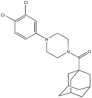 1-(1-adamantylcarbonyl)-4-(3,4-dichlorophenyl)piperazine 结构式