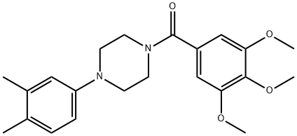 1-(3,4-dimethylphenyl)-4-(3,4,5-trimethoxybenzoyl)piperazine 结构式
