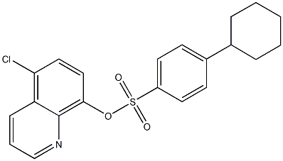 5-chloro-8-quinolinyl 4-cyclohexylbenzenesulfonate 结构式