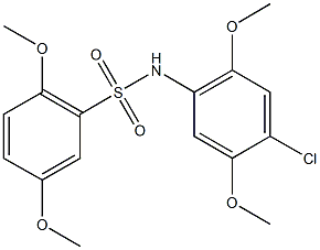 N-(4-chloro-2,5-dimethoxyphenyl)-2,5-dimethoxybenzenesulfonamide 结构式