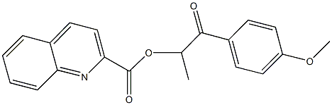 2-(4-methoxyphenyl)-1-methyl-2-oxoethyl 2-quinolinecarboxylate 结构式