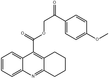 2-(4-methoxyphenyl)-2-oxoethyl 1,2,3,4-tetrahydroacridine-9-carboxylate 结构式