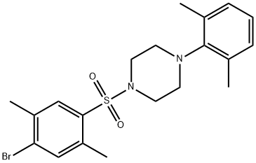 1-[(4-bromo-2,5-dimethylphenyl)sulfonyl]-4-(2,6-dimethylphenyl)piperazine 结构式