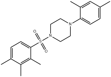 1-(2,4-dimethylphenyl)-4-[(2,3,4-trimethylphenyl)sulfonyl]piperazine 结构式