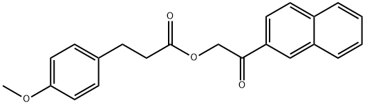 2-(2-naphthyl)-2-oxoethyl 3-(4-methoxyphenyl)propanoate 结构式