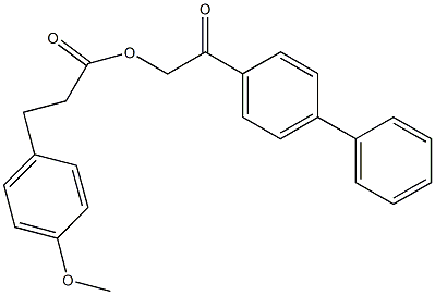 2-[1,1'-biphenyl]-4-yl-2-oxoethyl 3-(4-methoxyphenyl)propanoate 结构式