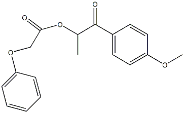 2-(4-methoxyphenyl)-1-methyl-2-oxoethyl phenoxyacetate 结构式