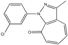 1-(3-chlorophenyl)-3-methylcyclohepta[c]pyrazol-8(1H)-one 结构式